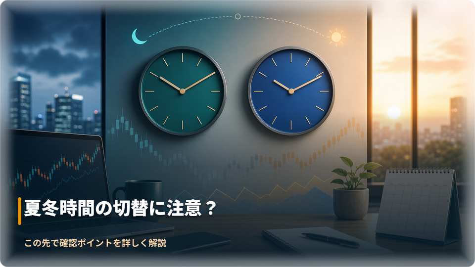 季節の変化と時計を使って時差を確認するイメージ