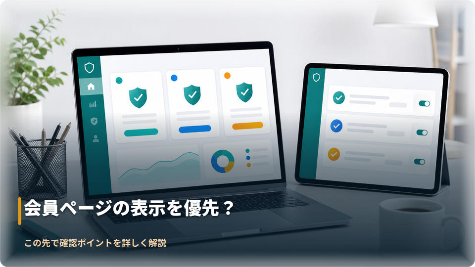 会員ページの決済方法と条件を確認するイメージ