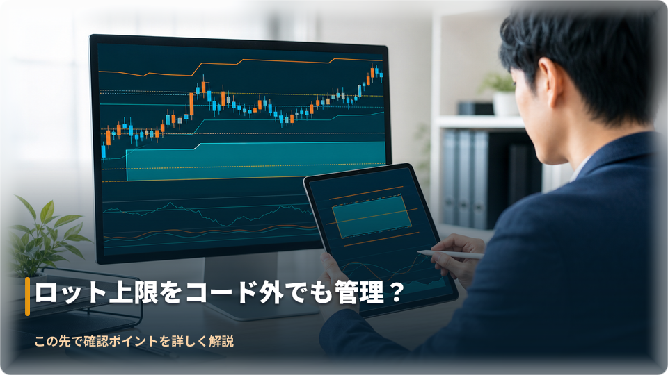 自動売買のロット上限と損失上限を管理するイメージ