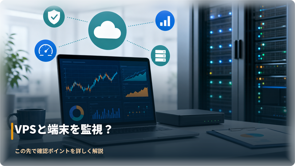 VPSと取引端末の接続状態を監視する抽象的な画面