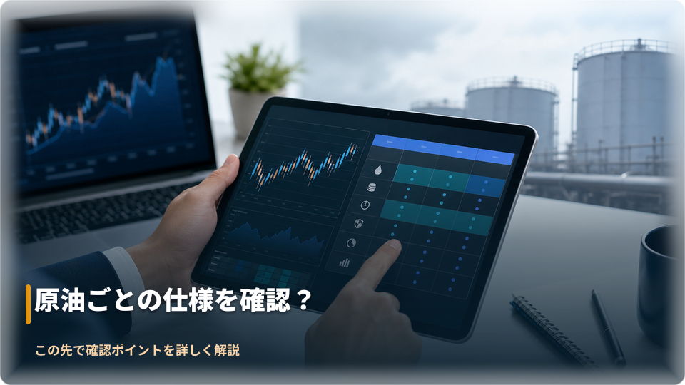 原油CFDの銘柄仕様を確認する取引画面のイメージ