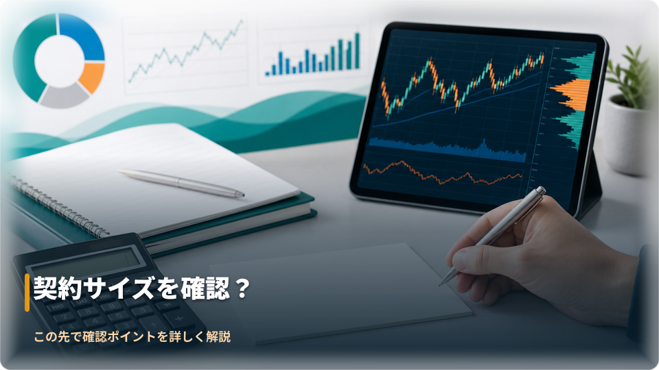 契約サイズとロット管理を確認するイメージ