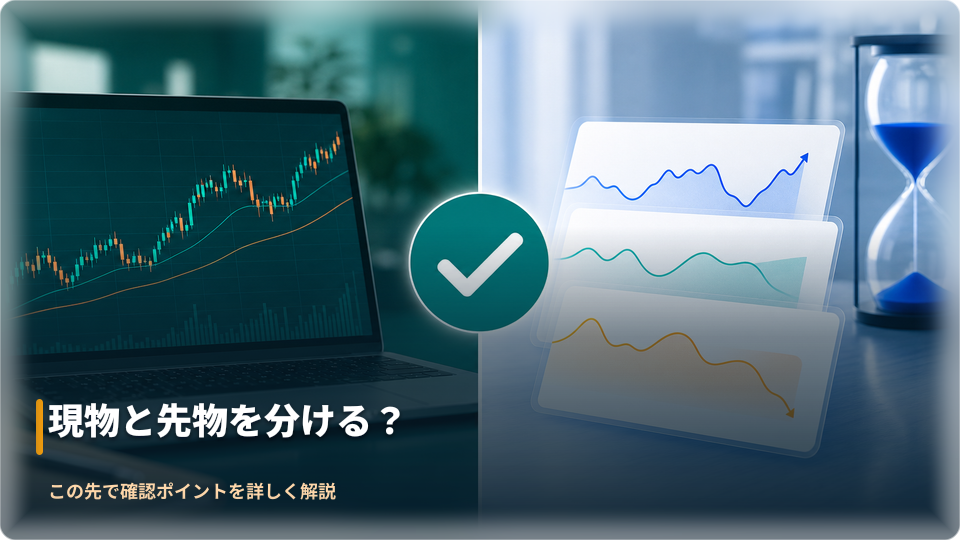 現物指数と先物指数の違いを比較するイメージ
