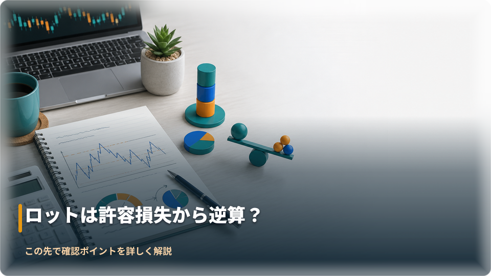 許容損失からロットを逆算する資金管理イメージ