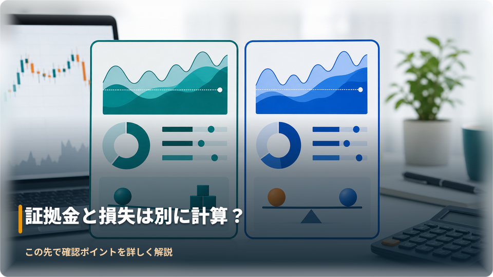 必要証拠金と想定損失を分けて確認するイメージ