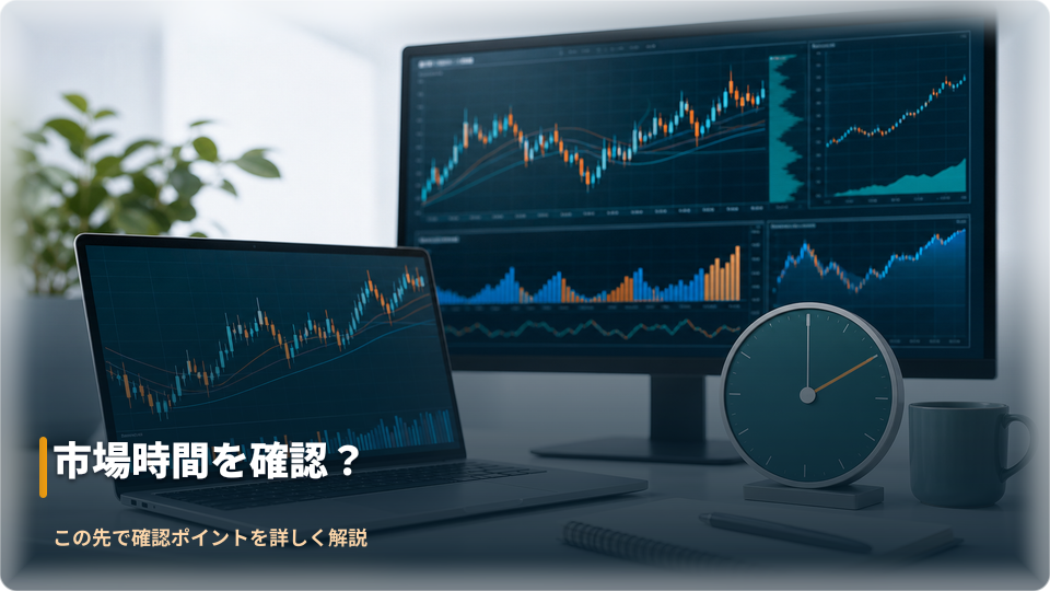 市場時間と取引可能状態を確認する抽象的な取引端末