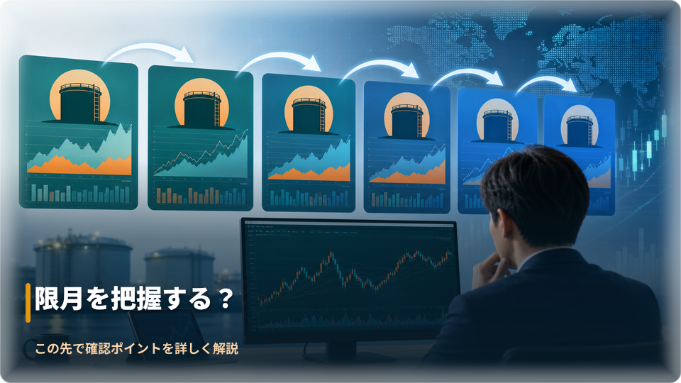 原油先物由来の限月とロールオーバーを確認するイメージ