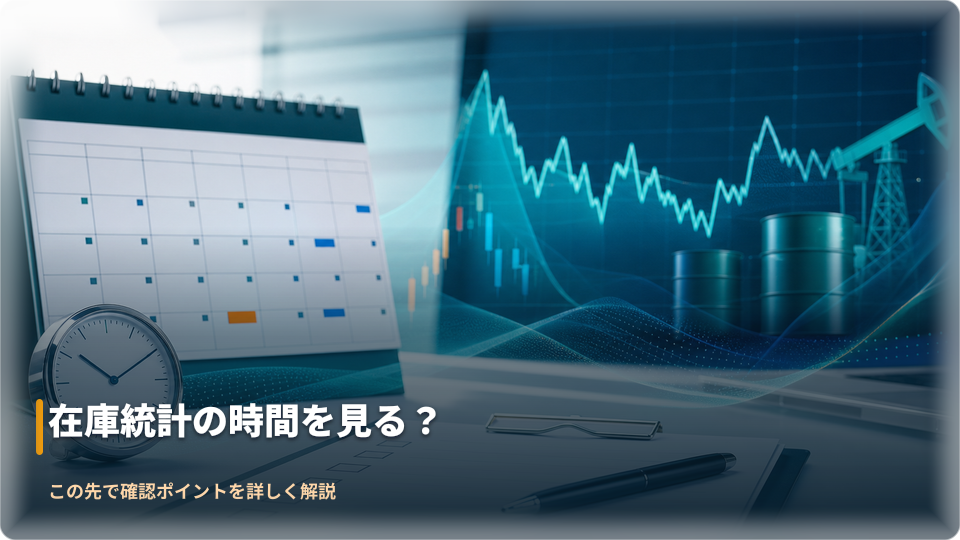 経済統計の発表時刻と原油CFDの取引時間を照合するイメージ