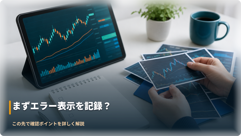 注文エラー画面と時刻を記録するためのチェックリスト