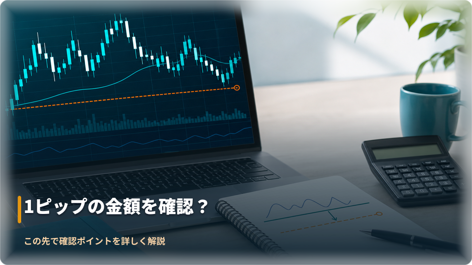 ピップ値と損切り幅から注文量を考えるイメージ