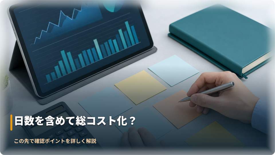 保有日数を含めてスワップを総コストとして試算するイメージ
