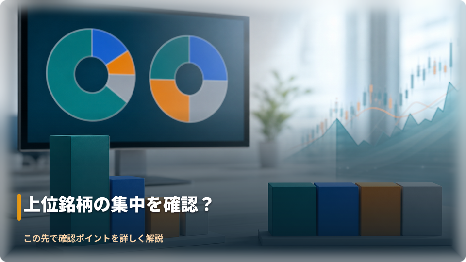 上位構成銘柄への集中を確認する分析画面 上位構成銘柄への集中を確認する分析画面