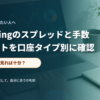 取引コストを確認するために、抽象的な取引画面と電卓を見比べる人物