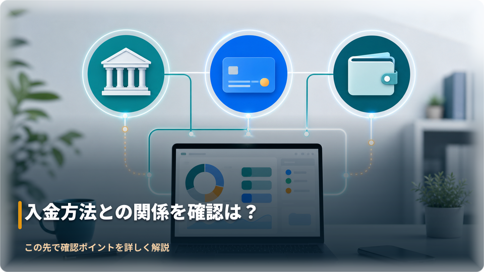 入金方法と出金先の関係を確認するイメージ