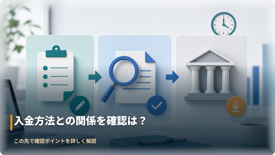 出金の処理状況と金融機関側の反映を段階的に確認するイメージ